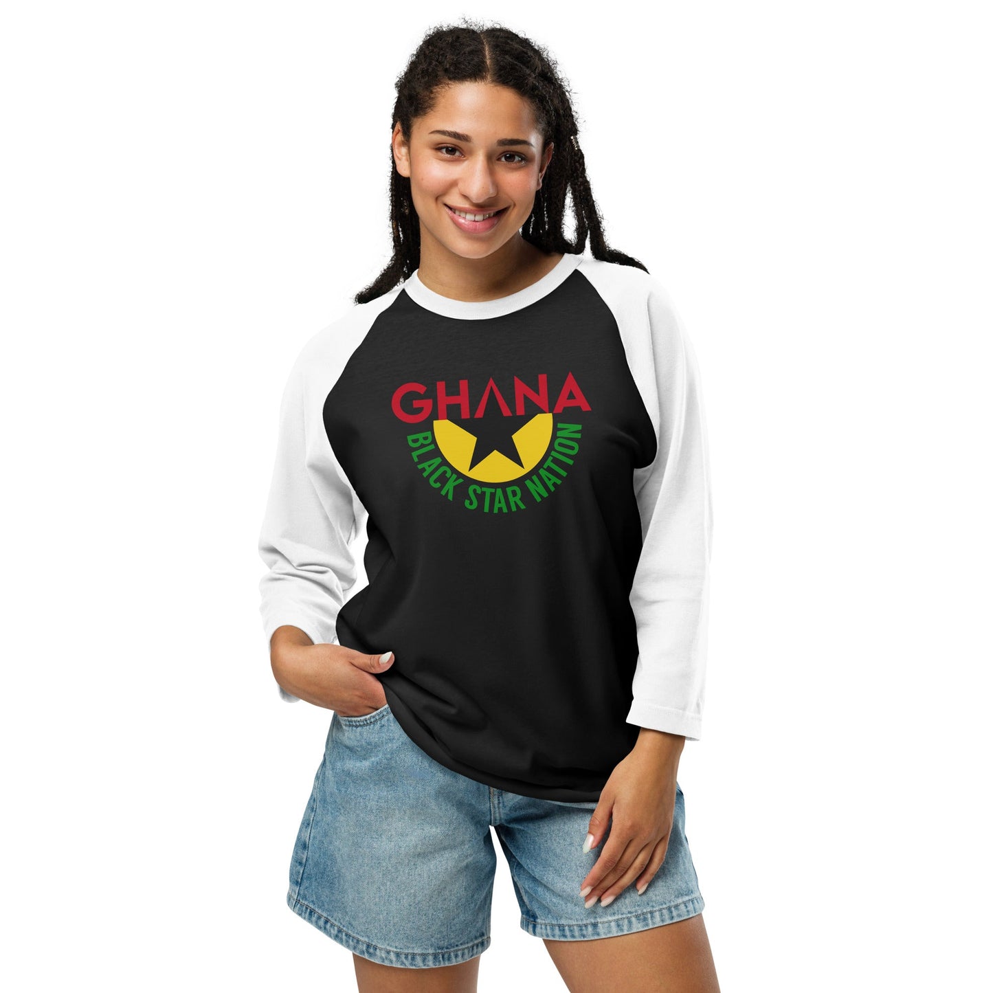 3/4 sleeve raglan shirt - THREE BOYZ