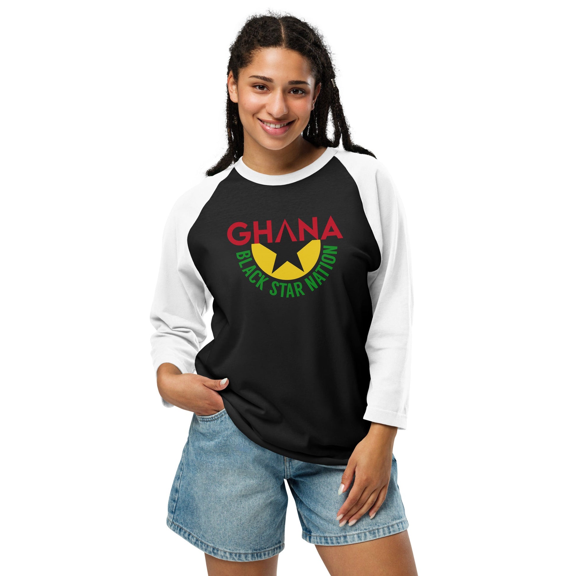 3/4 sleeve raglan shirt - THREE BOYZ