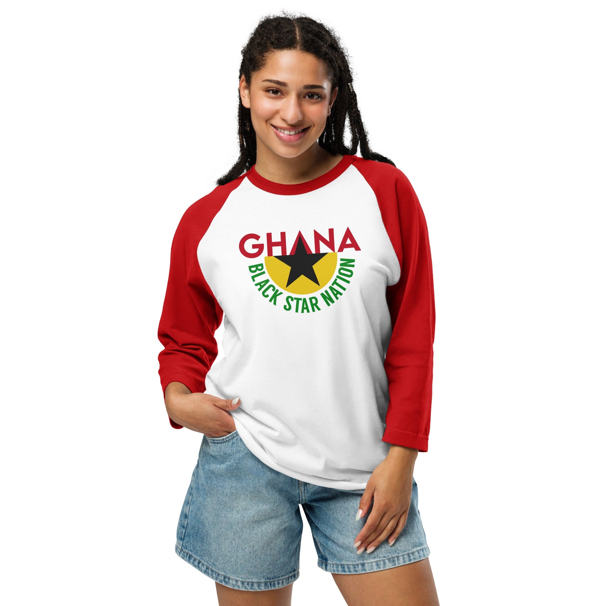 3/4 sleeve raglan shirt - THREE BOYZ