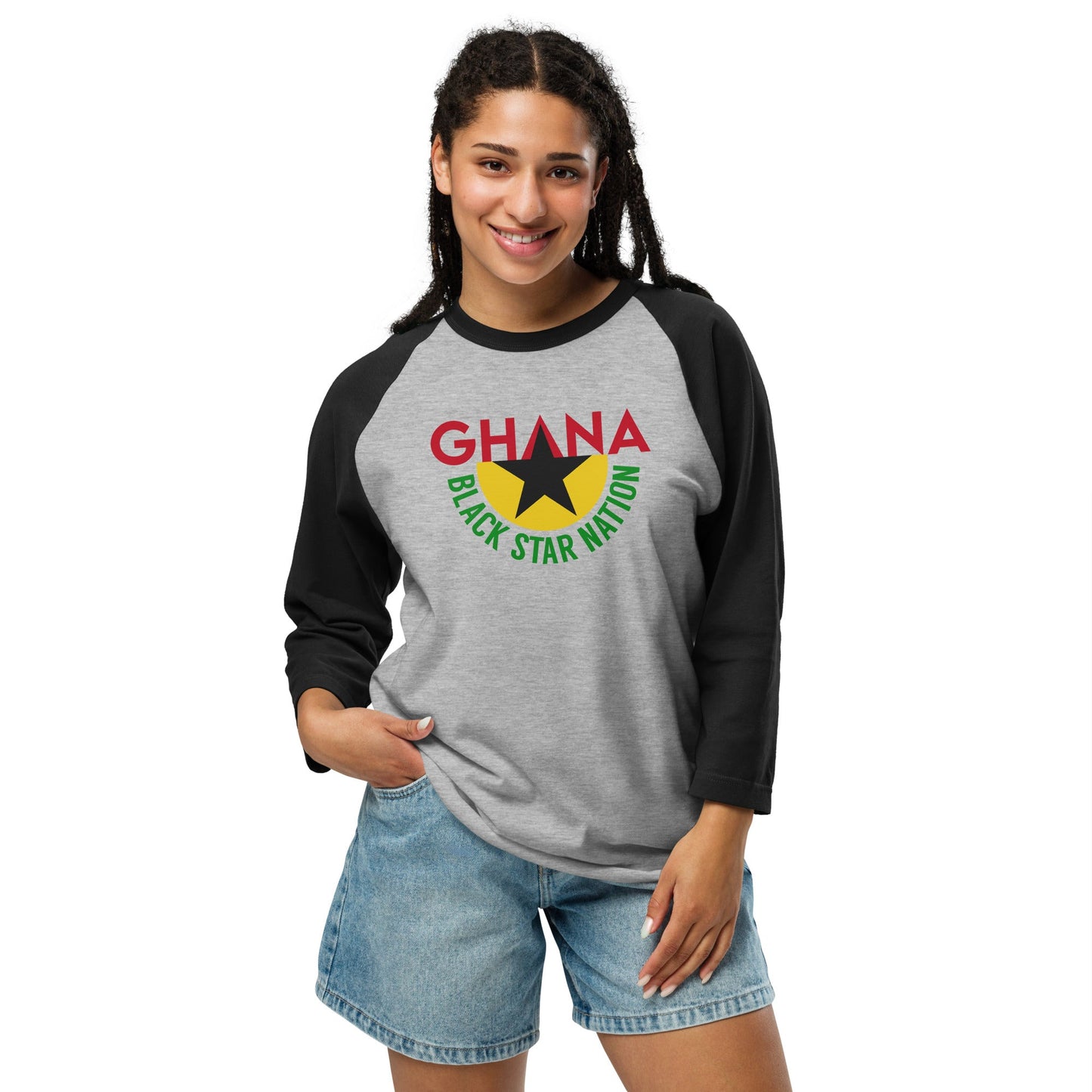 3/4 sleeve raglan shirt - THREE BOYZ