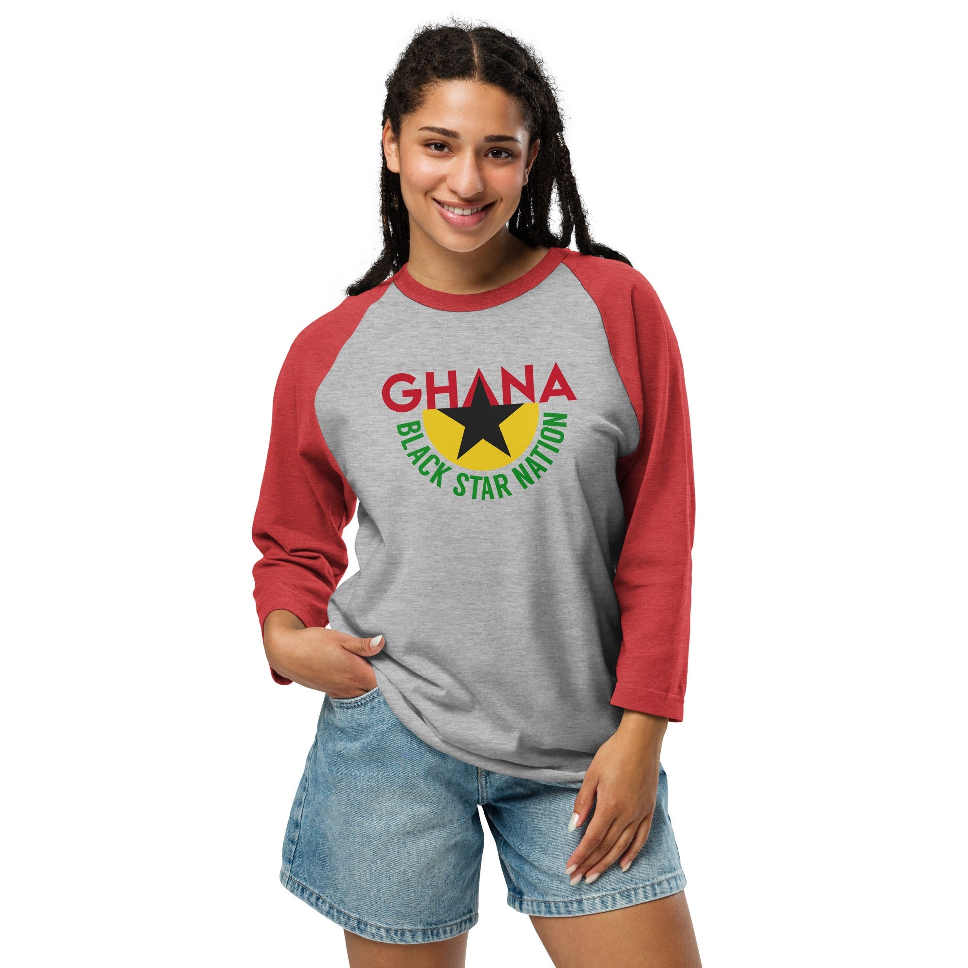 3/4 sleeve raglan shirt - THREE BOYZ