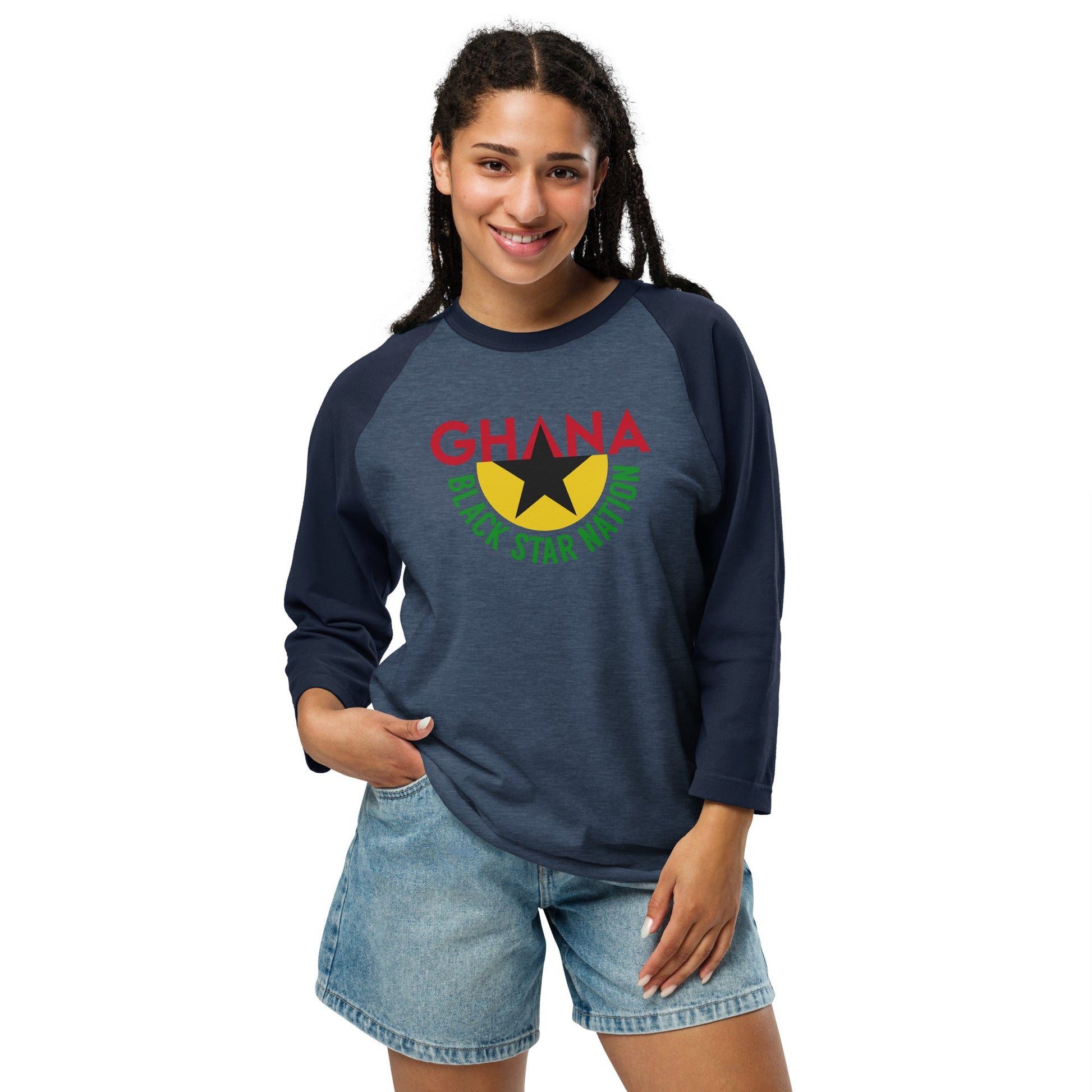 3/4 sleeve raglan shirt - THREE BOYZ