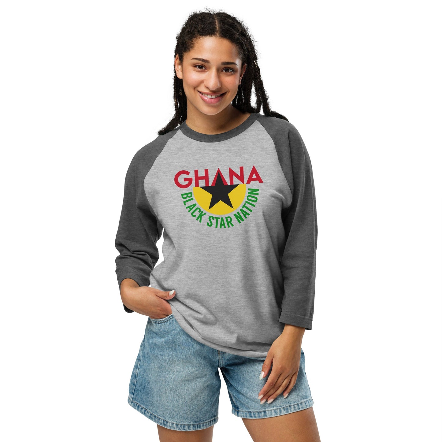 3/4 sleeve raglan shirt - THREE BOYZ