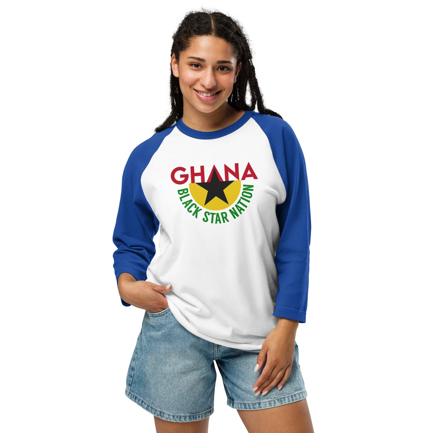 3/4 sleeve raglan shirt - THREE BOYZ