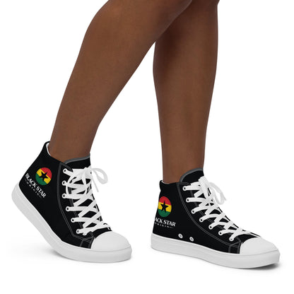 Black Star Origin Ghana Women’s high top canvas shoes - THREE BOYZ