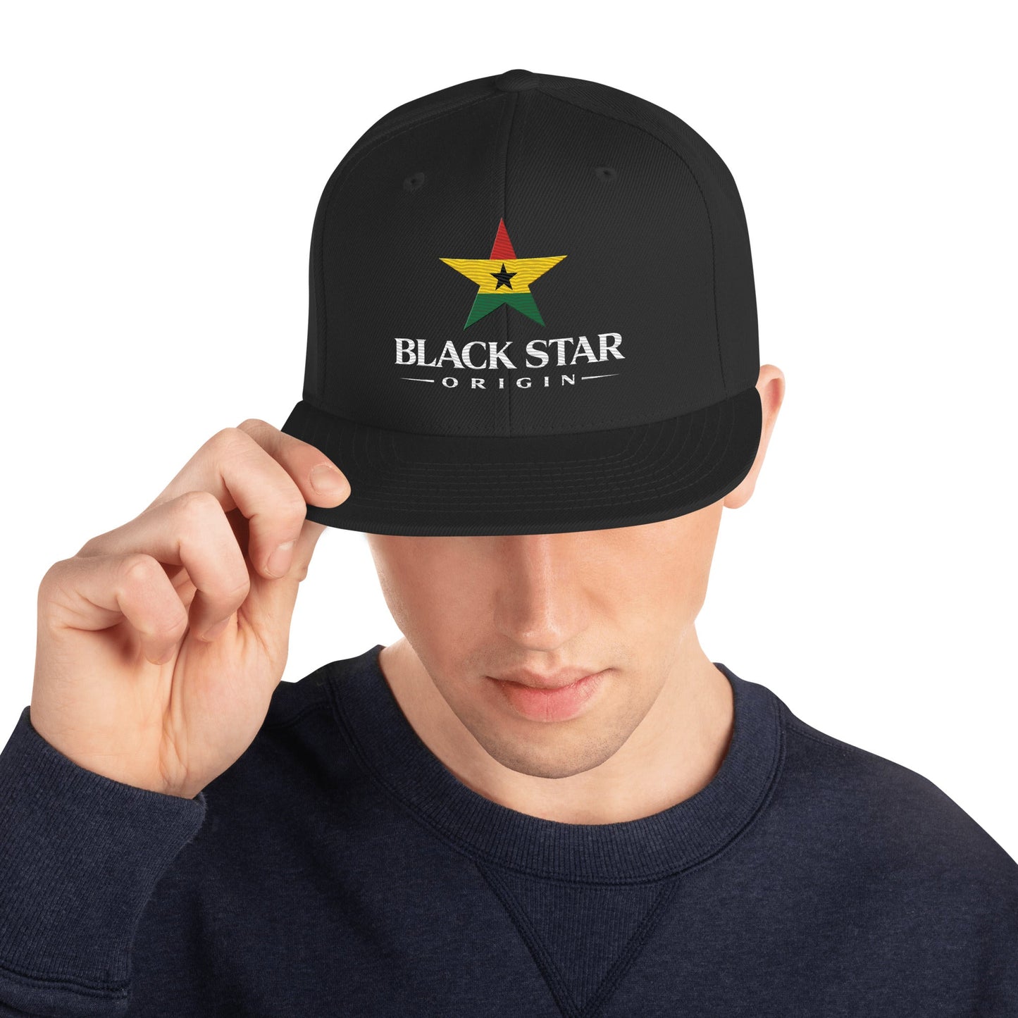 Black Star Origin Snapback Hat - THREE BOYZ