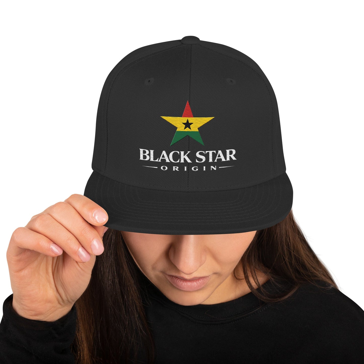 Black Star Origin Snapback Hat - THREE BOYZ