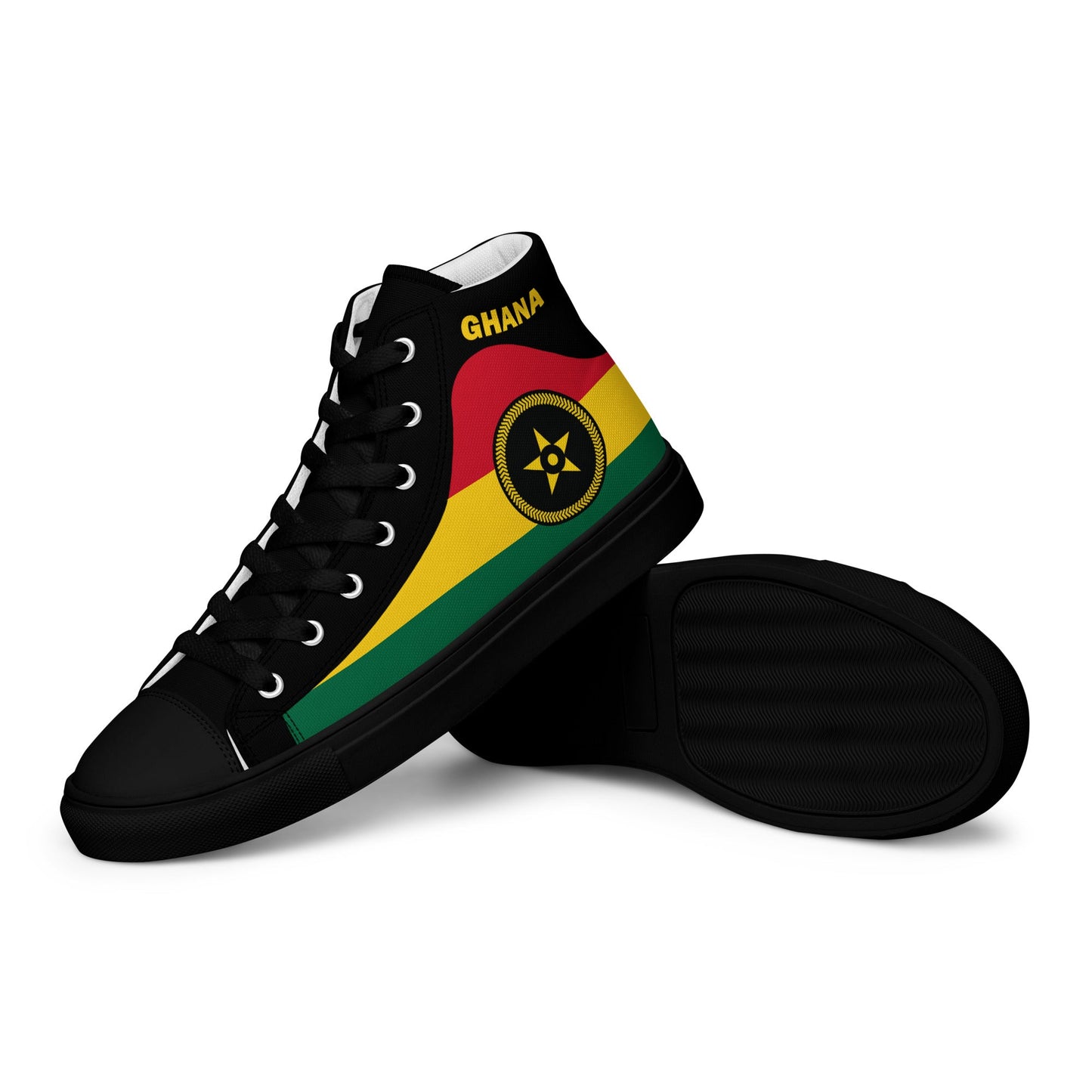 Ghana Men’s high top canvas shoes - THREE BOYZ