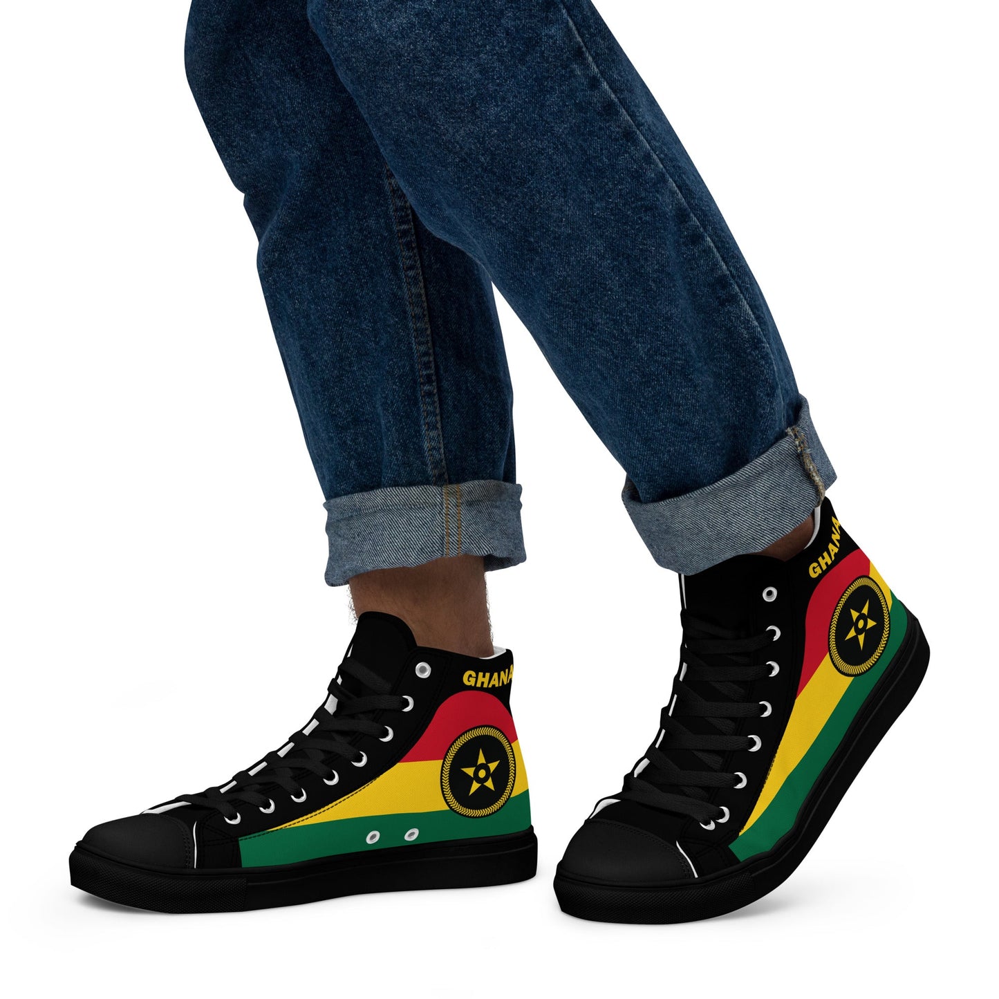 Ghana Men’s high top canvas shoes - THREE BOYZ