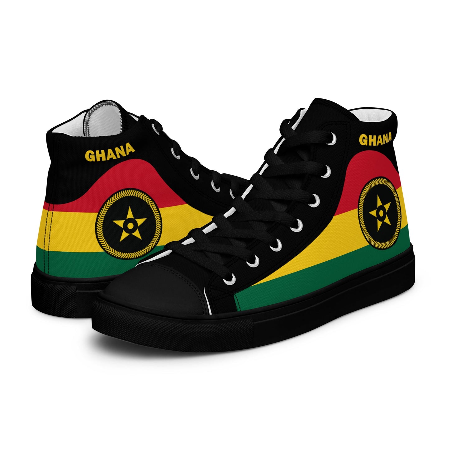 Ghana Men’s high top canvas shoes - THREE BOYZ