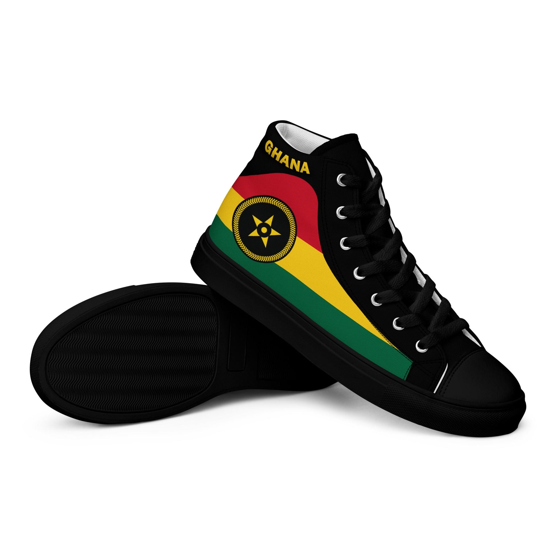 Ghana Men’s high top canvas shoes - THREE BOYZ