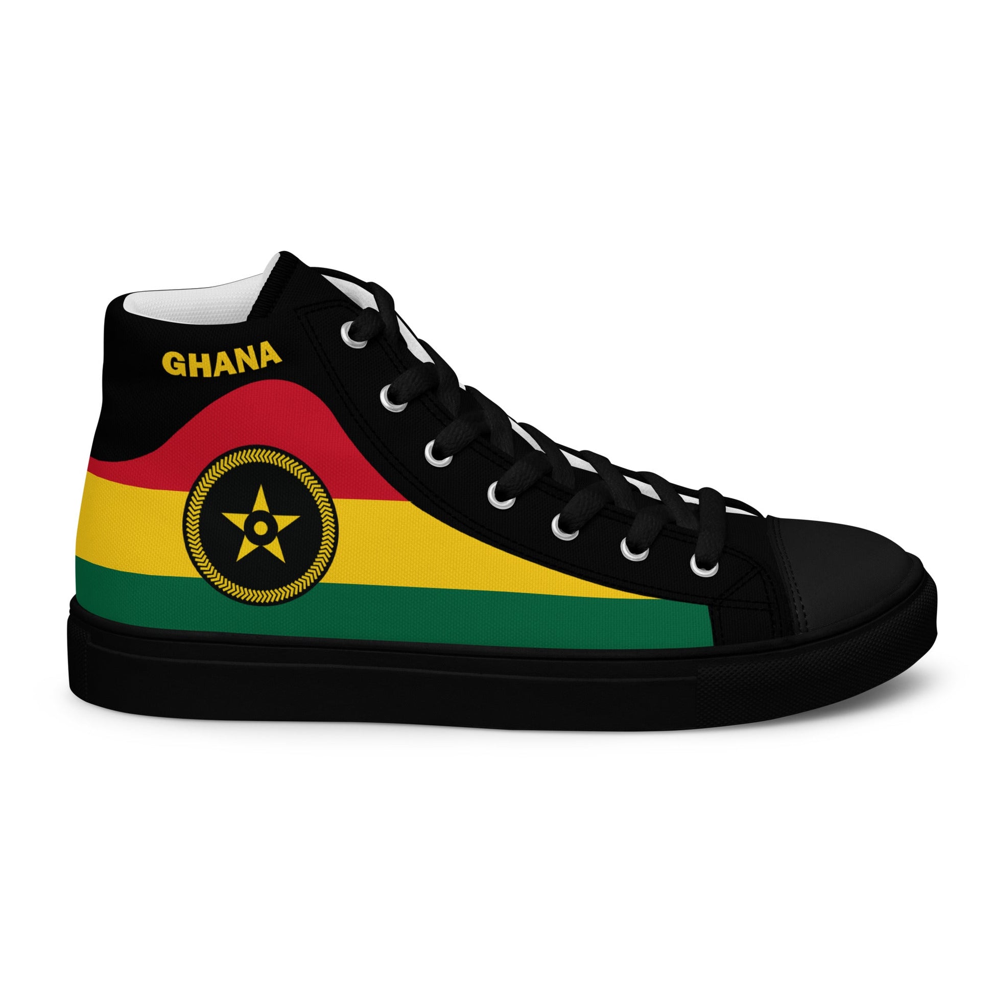 Ghana Men’s high top canvas shoes - THREE BOYZ