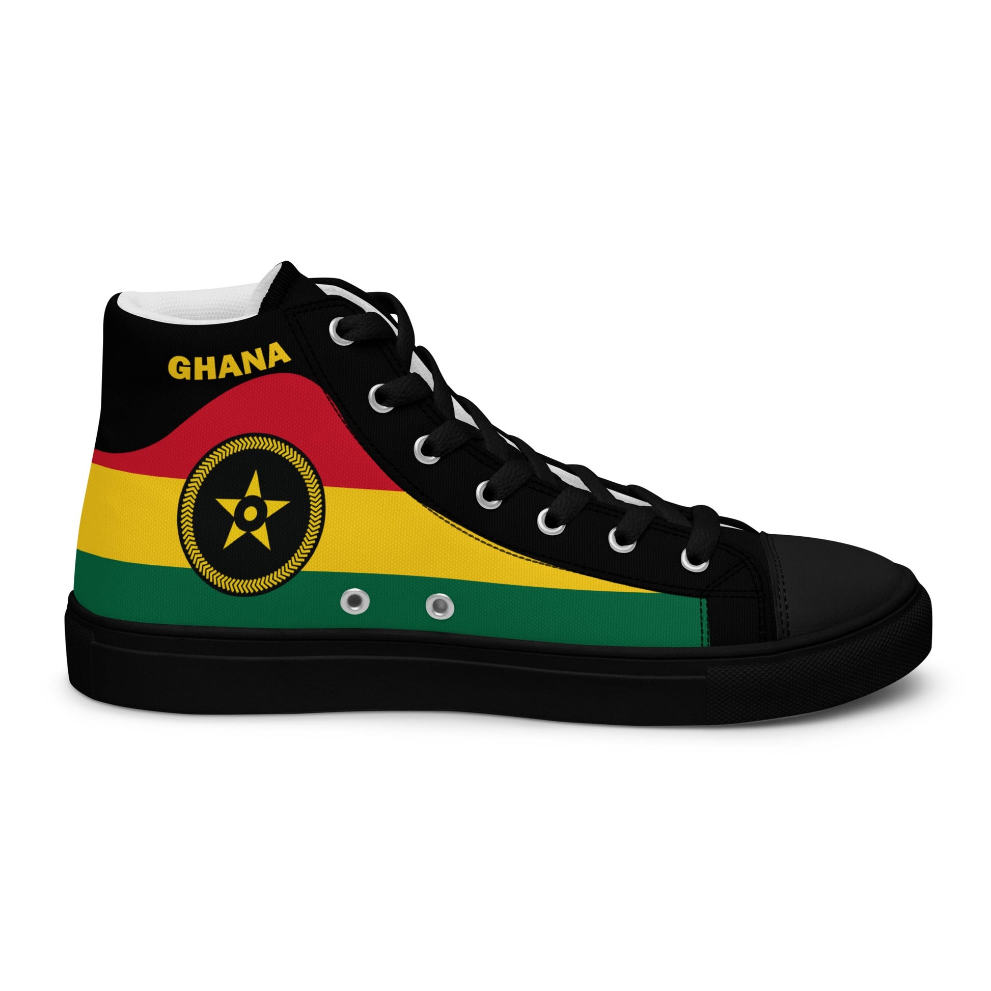 Ghana Men’s high top canvas shoes - THREE BOYZ