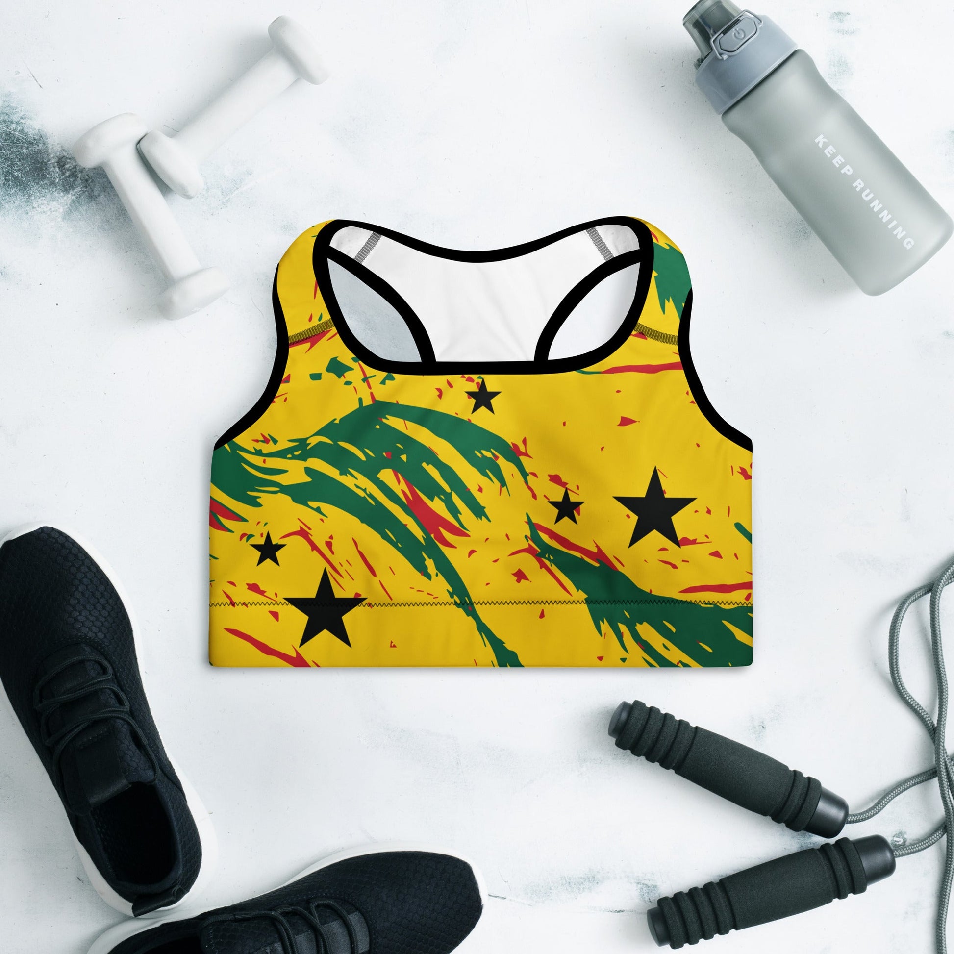 Ghana Padded Sports Bra - THREE BOYZ