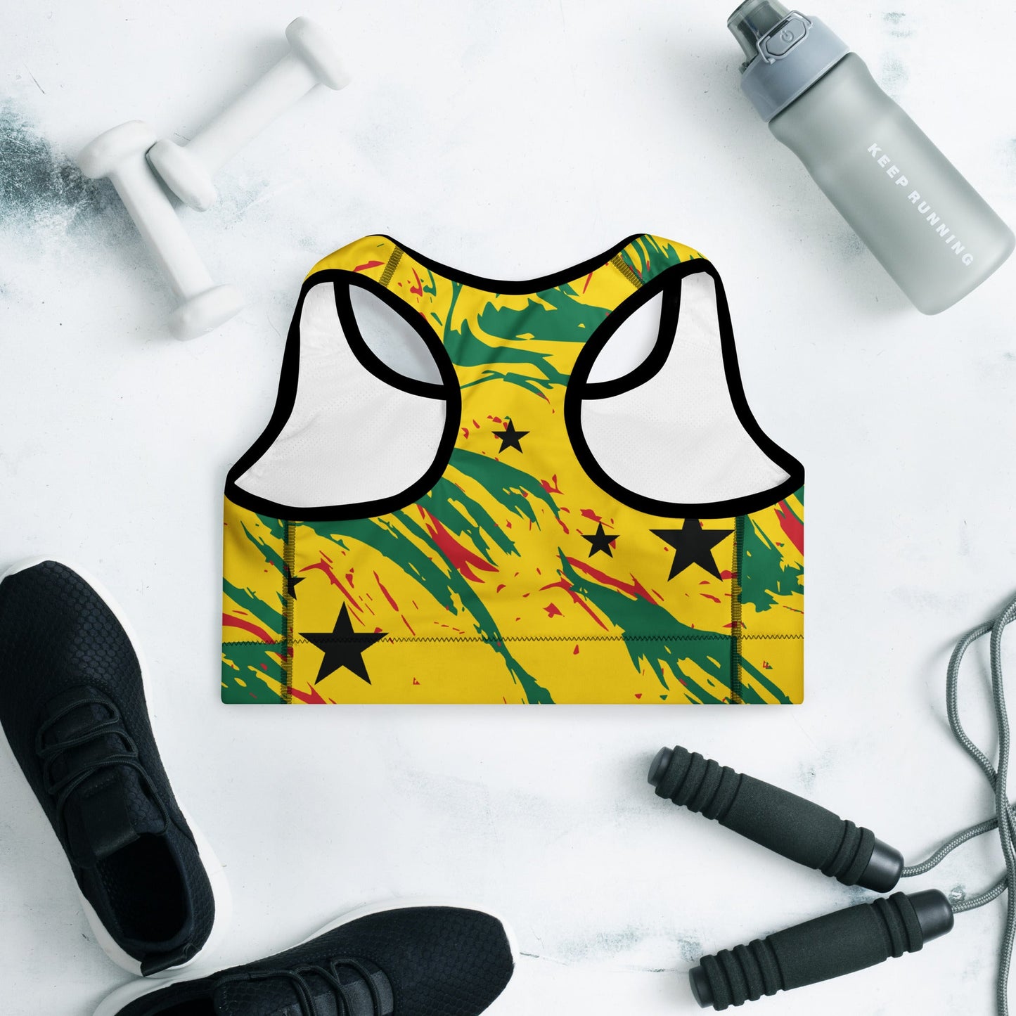 Ghana Padded Sports Bra - THREE BOYZ