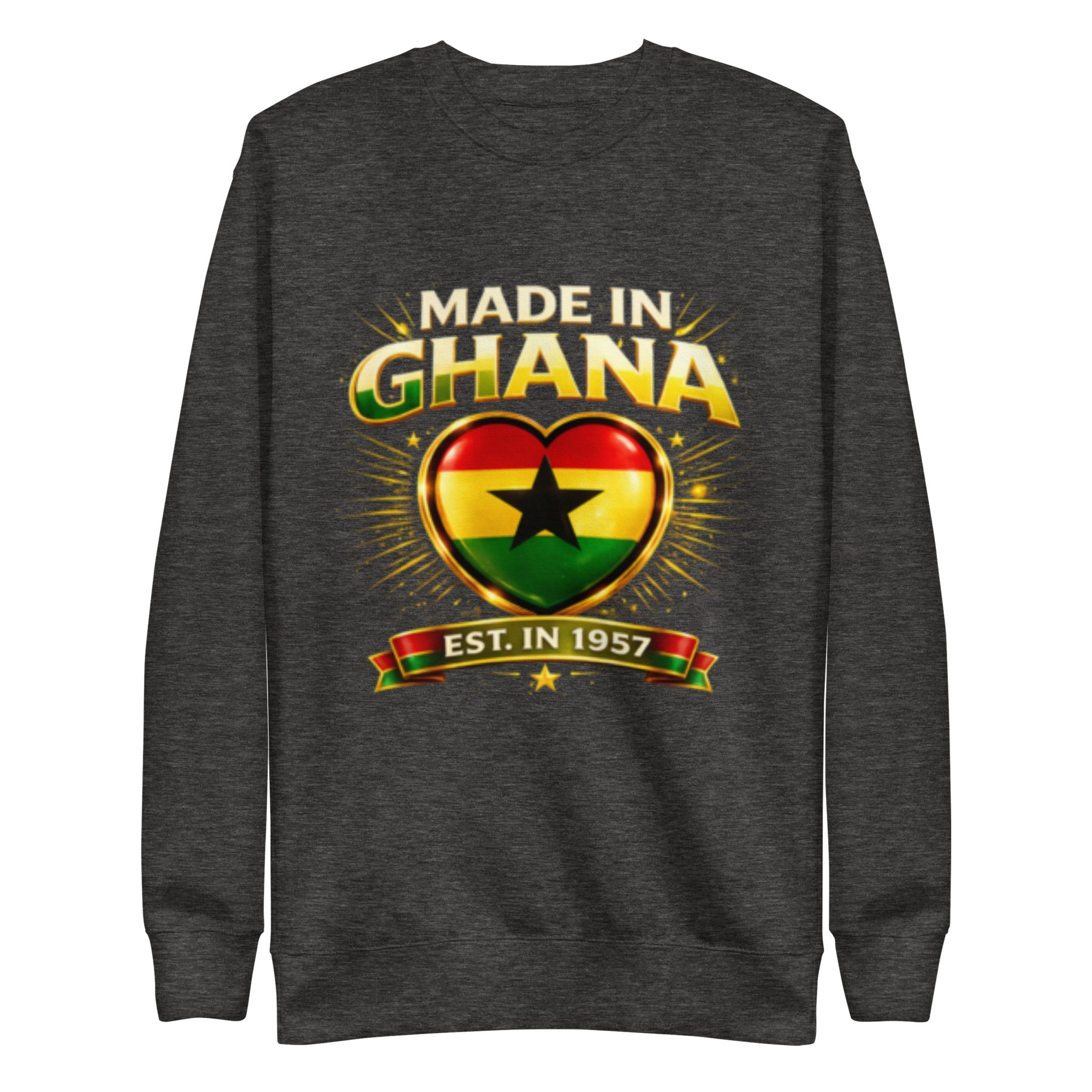 Ghana Pride Premium Crew Sweatshirt - THREE BOYZ - THREE BOYZ