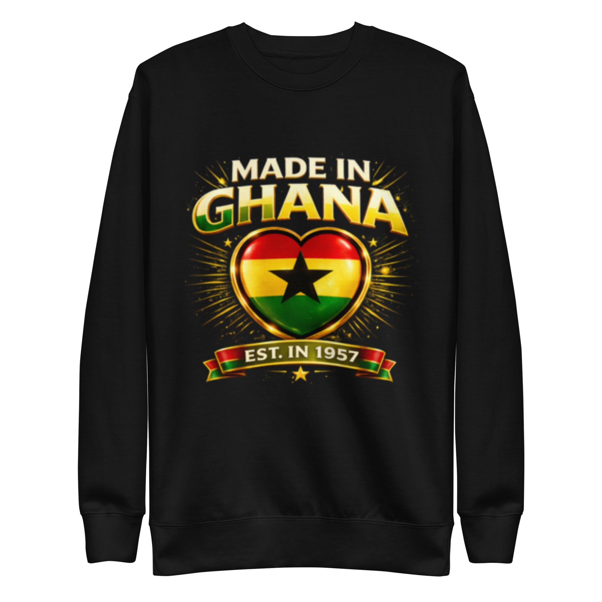 Ghana Pride Premium Crew Sweatshirt - THREE BOYZ - THREE BOYZ