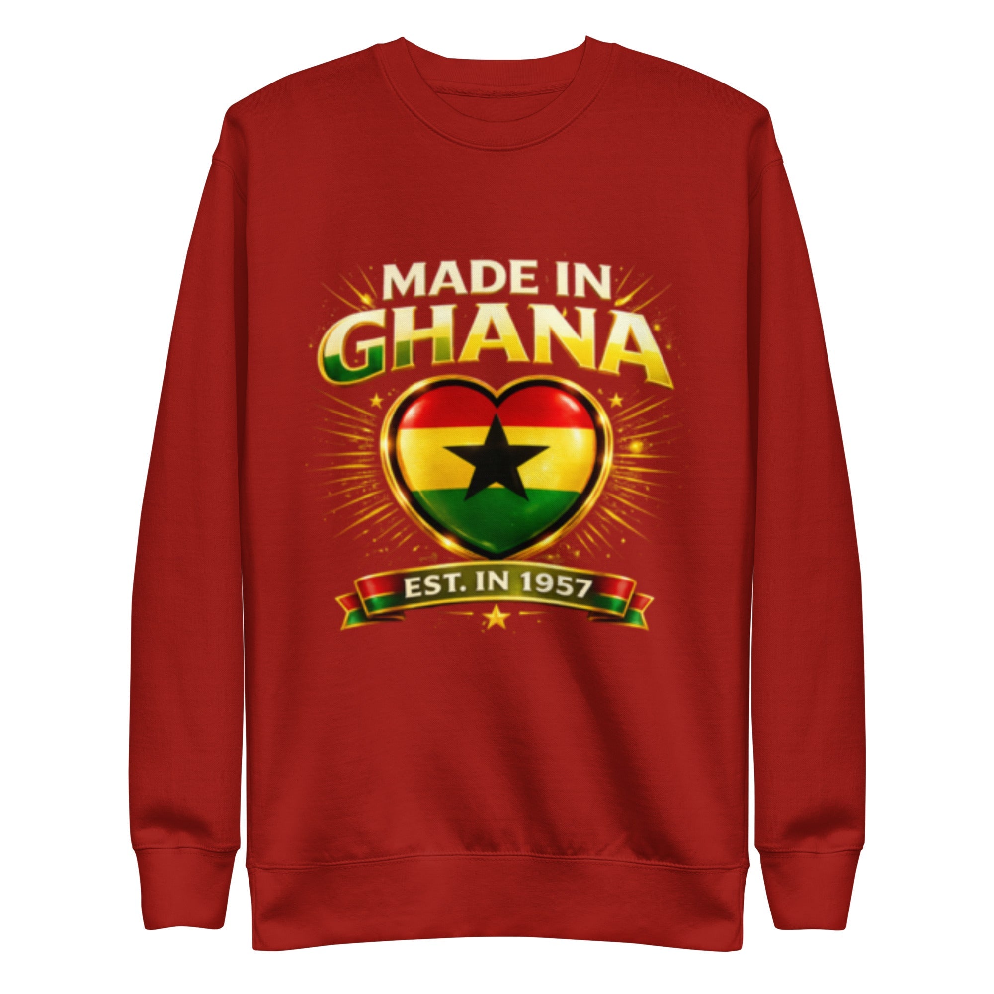 Ghana Pride Premium Crew Sweatshirt - THREE BOYZ - THREE BOYZ