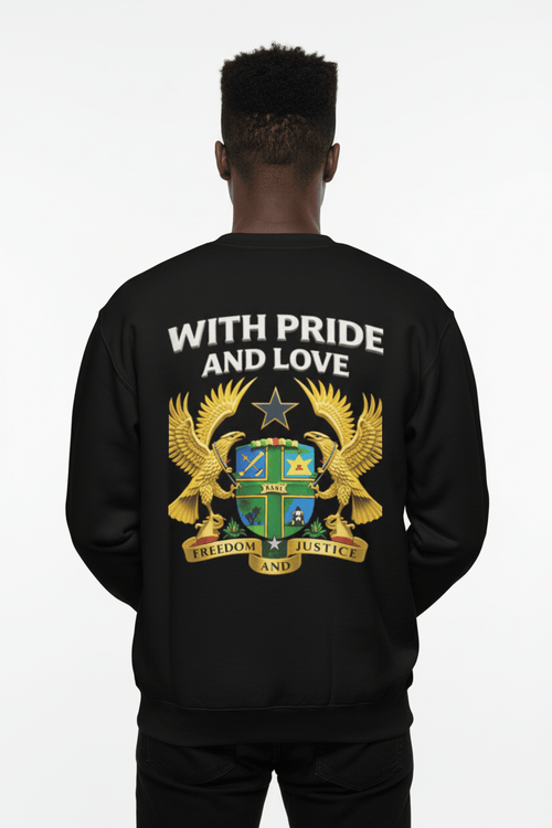 Ghana Pride Premium Crew Sweatshirt - THREE BOYZ - THREE BOYZ