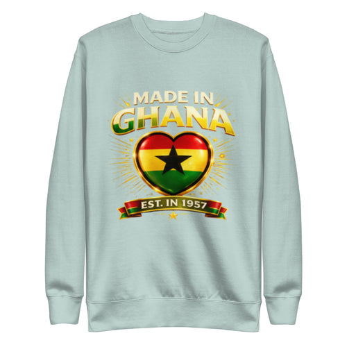 Ghana Pride Premium Crew Sweatshirt - THREE BOYZ - THREE BOYZ